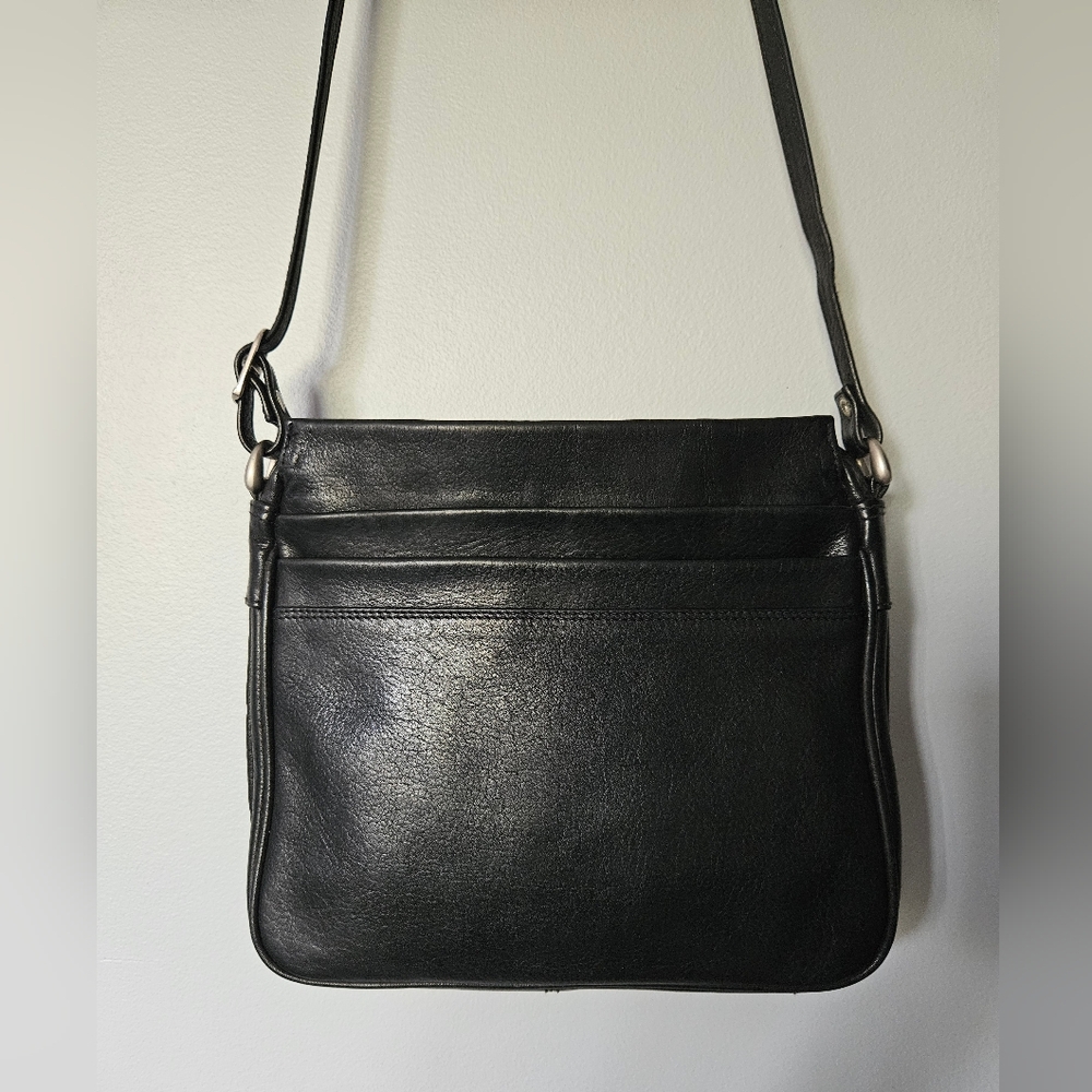 Derek Alexander Genuine Leather Crossbody Multi-Compartment Bag